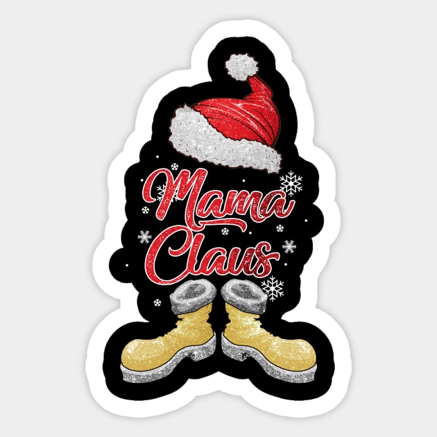 Santa Mama Claus Merry Christmas Matching Family Group Sticker by Terryeare